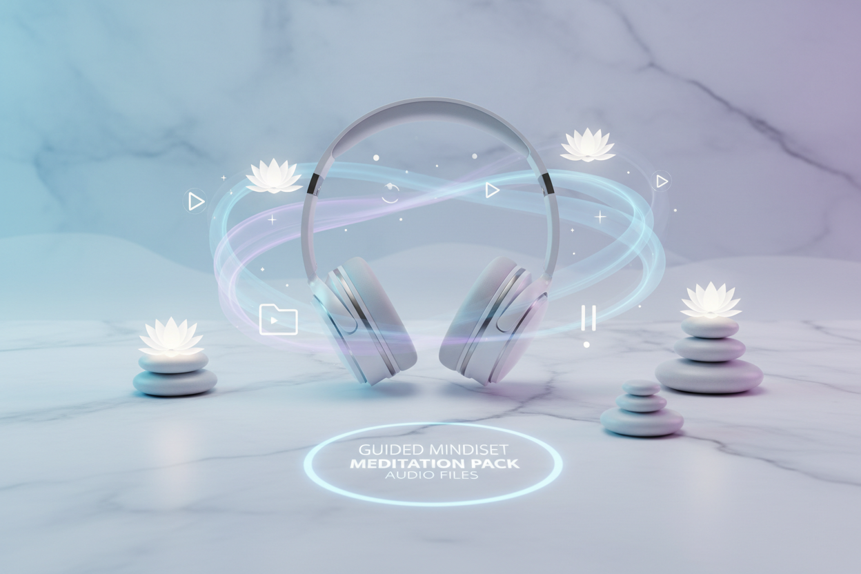 a picture that depicts: Guided Mindset Meditation Pack (Audio Files)